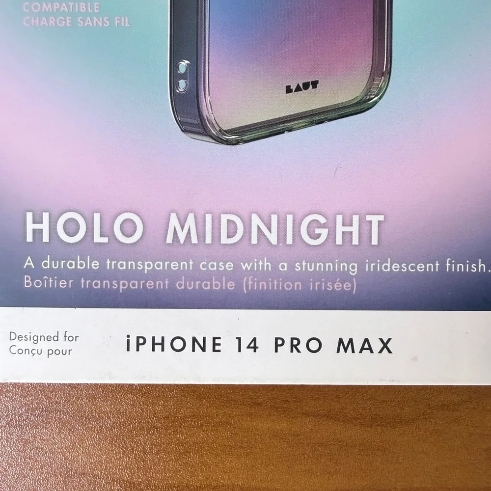 LAUT HOLO Midnight Iridescent Case for‎ iPhone 14 Pro Max 10ft Drop Tested NEW